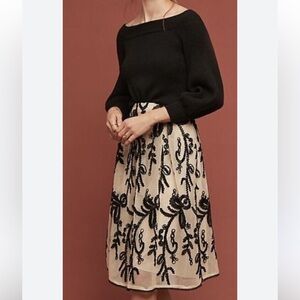 Anthropologie x dRA Los Angeles Embroidered Tulle Skirt